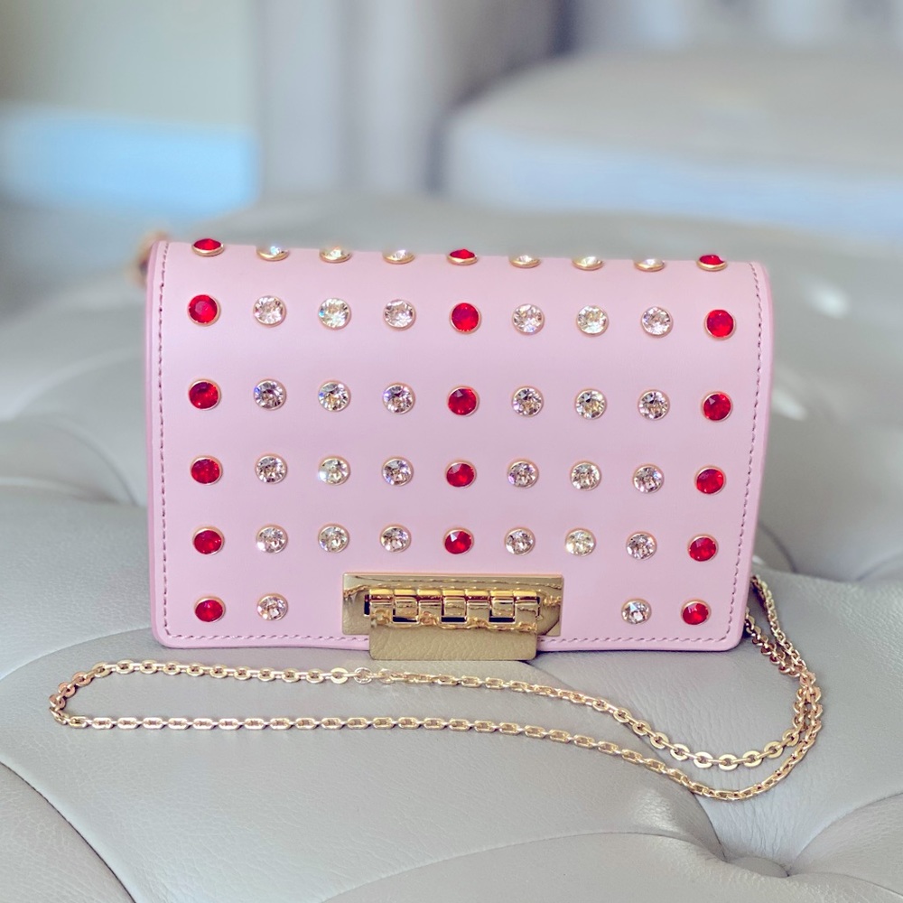 ZAC Zac POSEN Rose Swarovski Earthette mini Crossbody